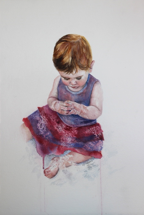 Sand 15" x 23" Watercolor on 400lb Coldpress Paper